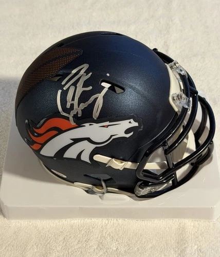 Peyton Manning Signed Denver Broncos Mini Helmet COA