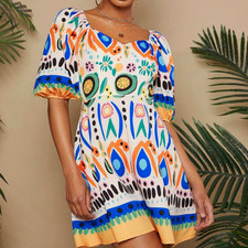 Women Summer Bubble Knit Mini Dress Casual Short Knitted Dress