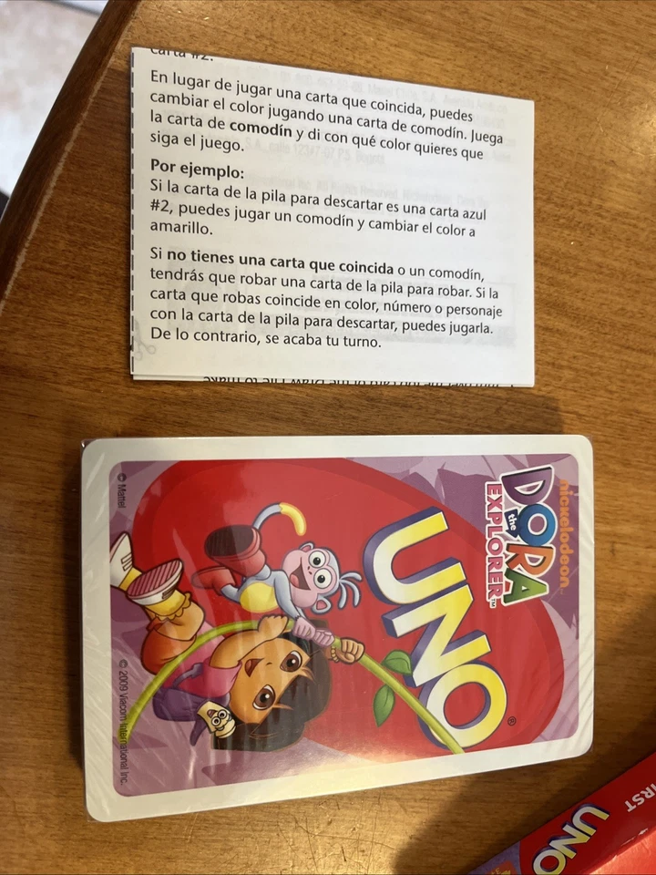 My First UNO Nick Jr Dora The Explorer King Size Card Game Sealed Sababa Toys - Image 4 of 4