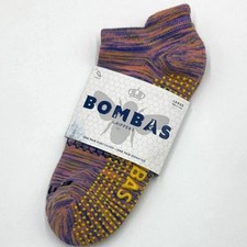 1 pair BOMBAS Women's Size L Performance Gripper Honeycomb Ankle Socks Yellow