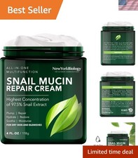 Hydrating Face Cream with 97.5 Korean Snail Mucin - 4 Fl Oz Anti-Aging Power