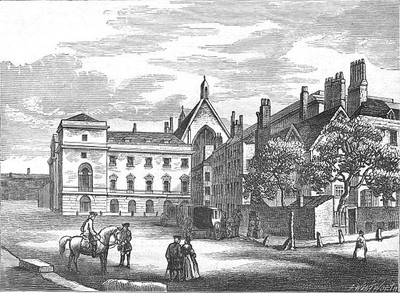 Old Palace Yard 1796 After a drawing by Miller From Old New London- Old Photo