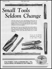 1926 Brubaker & Bros MIllersburg Pennsylvania Small Tools Seldom Change Print Ad
