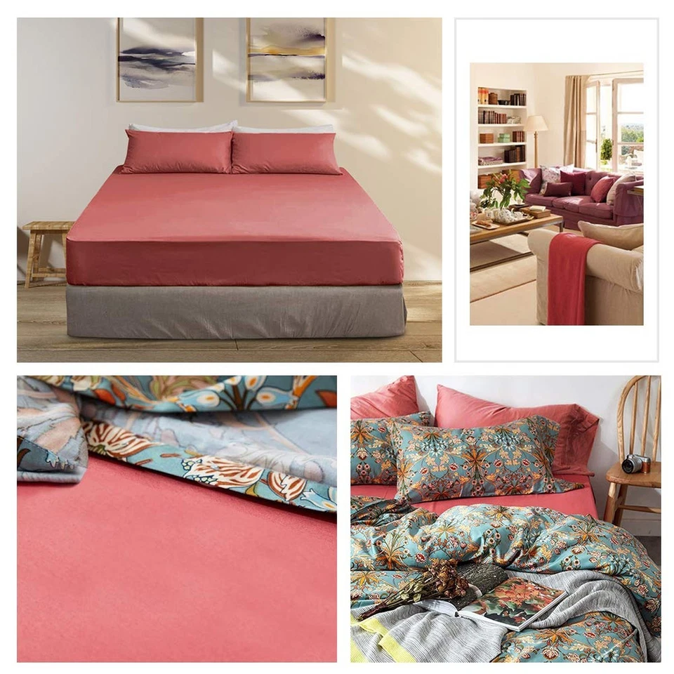 Sábana bajera mixinni 100 % algodón natural grapa larga suave coral liso ella... Foto 4 de 4