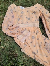 EMILIO PUCCI Dress Silk Chiffon Maxi Gown Boho Princess Bride Peach Size 2-4-6 P