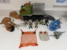 Jurassic World Fisher Price Imaginext Bundle Dinosaur Hauler Cage Gyrosphere 
