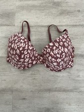 TU 38DD Bra Soft Brown Beige Print Underwired Soft Feel In VGC