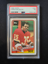 1988 Topps Christian Okoye #363 RC Rookie Card - PSA 7 NM - Kansas City Chiefs. rookie card picture