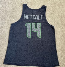 Canotta calcio donna Majestic Metcalf Seattle Seahawks logo taglia 2XL