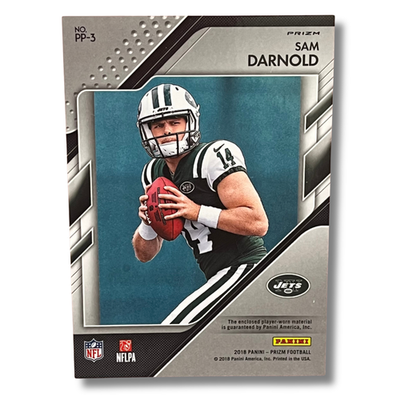 rare football cards 2018 RARE Sam Darnold Silver Prizm Premier Jerseys Rookie Card 2018 -PP-3