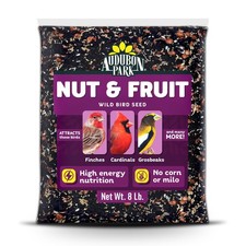 Audubon Park Nut  Fruit Wild Bird Seed   8 lb. Blend with Sunflower Seeds, Pean