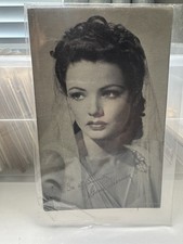 Gene Tierney Hollywood Actress Vintage 1940s Portrait Postcard Made in USA 6