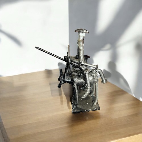 Don Quixote/Quijote Und Sancho Pancer Metal Sculpture - Bild 5 von 9