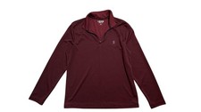 IZOD Golf Pullover Mens Large Red 1/4 Zip Long Sleeve Performance Golf Top