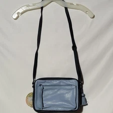 THE SAK Leather Crossbody Purse - Reyes - Two Tone Blue, 9.5x7in