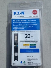 Eaton CH 20 Amp All in One AF/GF Plug-On-Neutral Breaker CHFP120A1CS