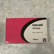 Maxell CR1632 Lithium Coin Cell Button Batteries 3V 100pcs Micro Battery