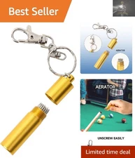 Versatile Billiards Cue Tip Tool: Enhance Chalk Control with Keychain Feature