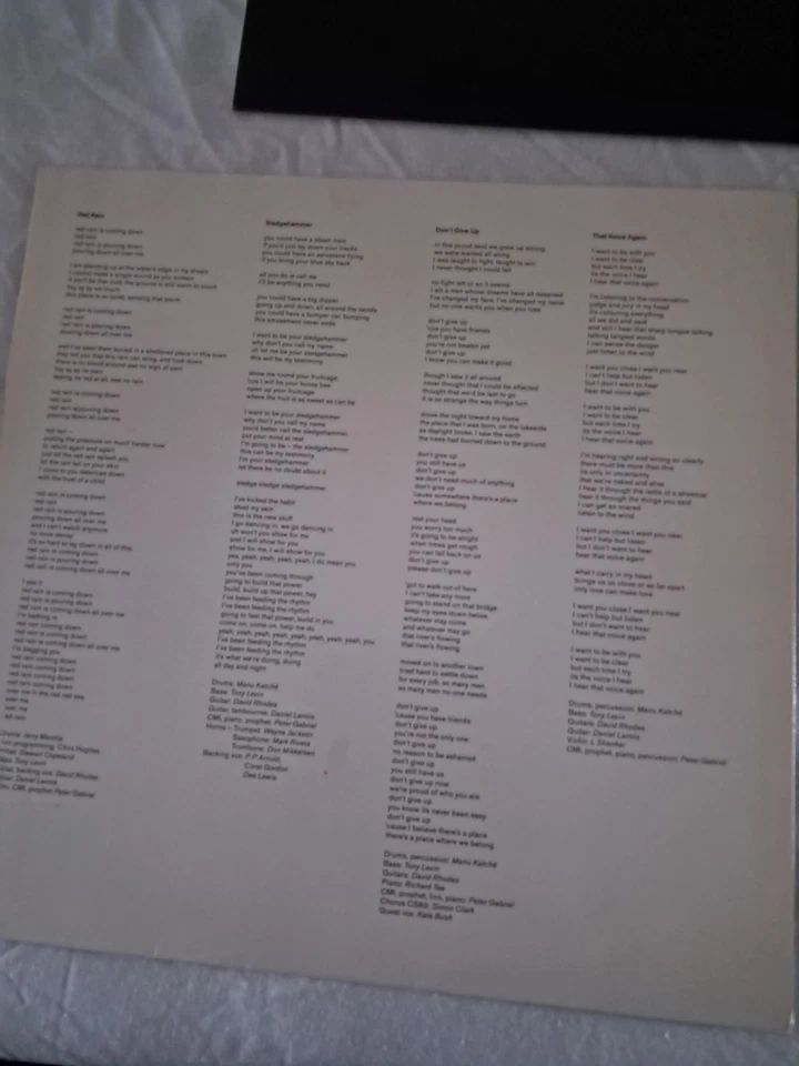 Peter Gabriel So 12" Vinyl LP album 1986 Virgin PG5 inc Sledgehammer / Red Rain - Image 3 of 4