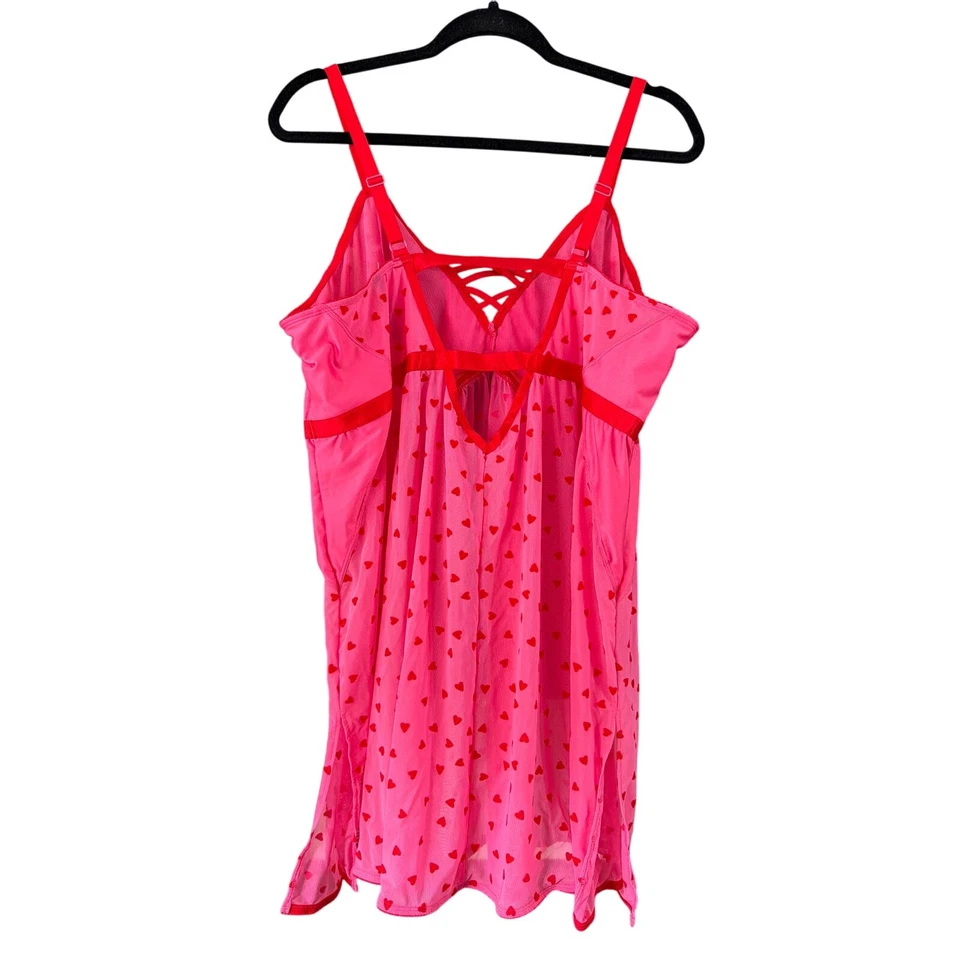 Conjunto de babydoll y bragas Torrid para mujer talla grande corazones franceses talla 4 4X Foto 4 de 4
