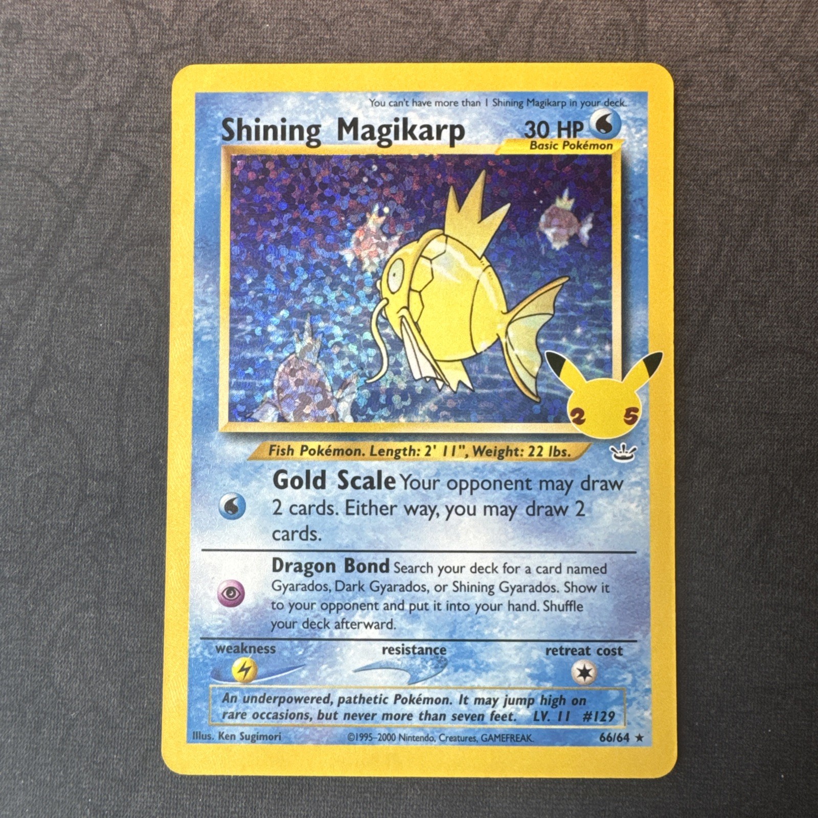 Shining Magikarp 66/64 Celebrations: Classic Collection Holo Pokemon
