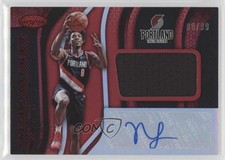 2019 Certified Freshman Fabric Signatures Red 90/99 Nassir Little #NL Auto 6kg
