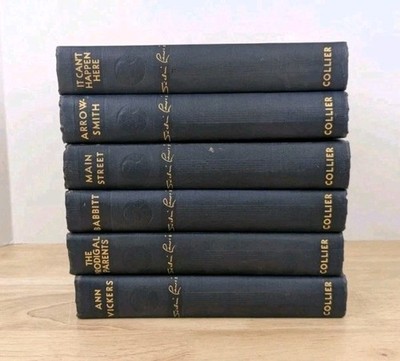 Vintage Sinclair Lewis Hardcover Books Collier  Set of 6