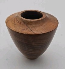 Gorgeous Mini Hand Turned Wooded Round Vase Q4 