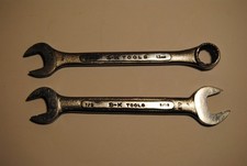 2 Vintage S-K SK Wrenches 8313 0-1618 13mm 1/2 9/16 Open End Combination USA