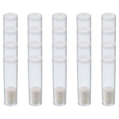 Rund Münzrohre 20 Pack 25mm Münzen für Sammelbedarf Klar