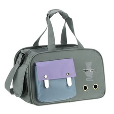 Soft-Sided Cat Carrier Travel Pet Carrier Breathable Dog Carrying Case Gray