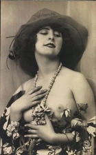 Original French nude woman original 1920  photo postcard