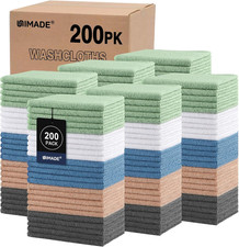 Washcloths Bulk 200 Pack Face Towels, Highly Soft Wash Cloths