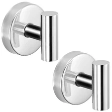 Suction Cup Hooks for Shower - Bathroom Reusable Hooks for Towels, Robes & Lo...