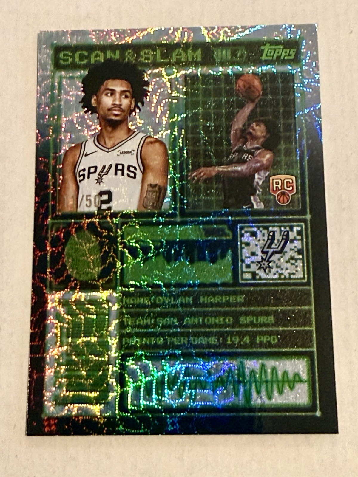 2025-26 Topps Dylan Harper Scan And Slam #d /50 Target Black Friday Exclusive 💎