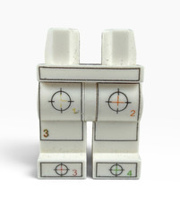 MISPRINTED - Lego White Printer Alignment Test Print Prototype Minifigure Legs