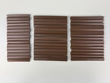 Lot Of 46 Vtg Lincoln Logs Brown Plastic Edge Clipscaps Roof Replacement Parts
