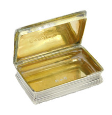 George III Sterling Silver Floral Snuff Box Antique 1797 Birmingham Thomas Shaw