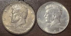 Lot Of Two (2) 1964 U.S. Kennedy Half Dollar 90% Silver - $1 Face Junk Silver