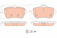 TRW BremsbelÄGe Bremsbelagsatz Hinten MERCEDES-BENZ S-KLASSE W222 V222 X222 SL