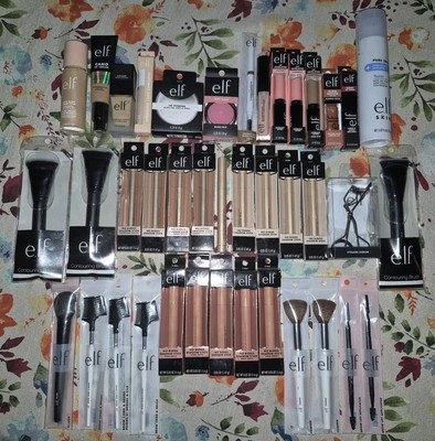 40 pc All Elf Mixed Makeup, Beauty & Tool Lot Eye Lip Face Read Description!