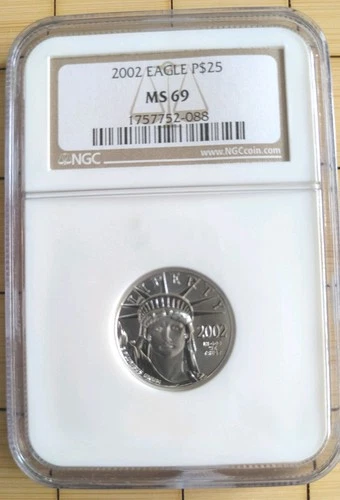 2002 American Platinum Eagle 1/4 oz — photo from the most recent tracked eBay sale