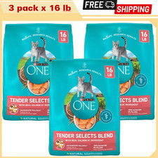 Purina® ONE® Tender Selects Adult Cat Dry Food - Salmon 48LB 1.47 per pound