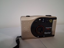 Vivitar PN2011 Focus Free Panorama Point  Shoot 35mm Film Camera Gold Black