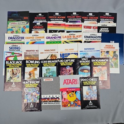 Lot Of 30+ Atari 2600 Game Manual/Instruction Books Activision Sears Imagic