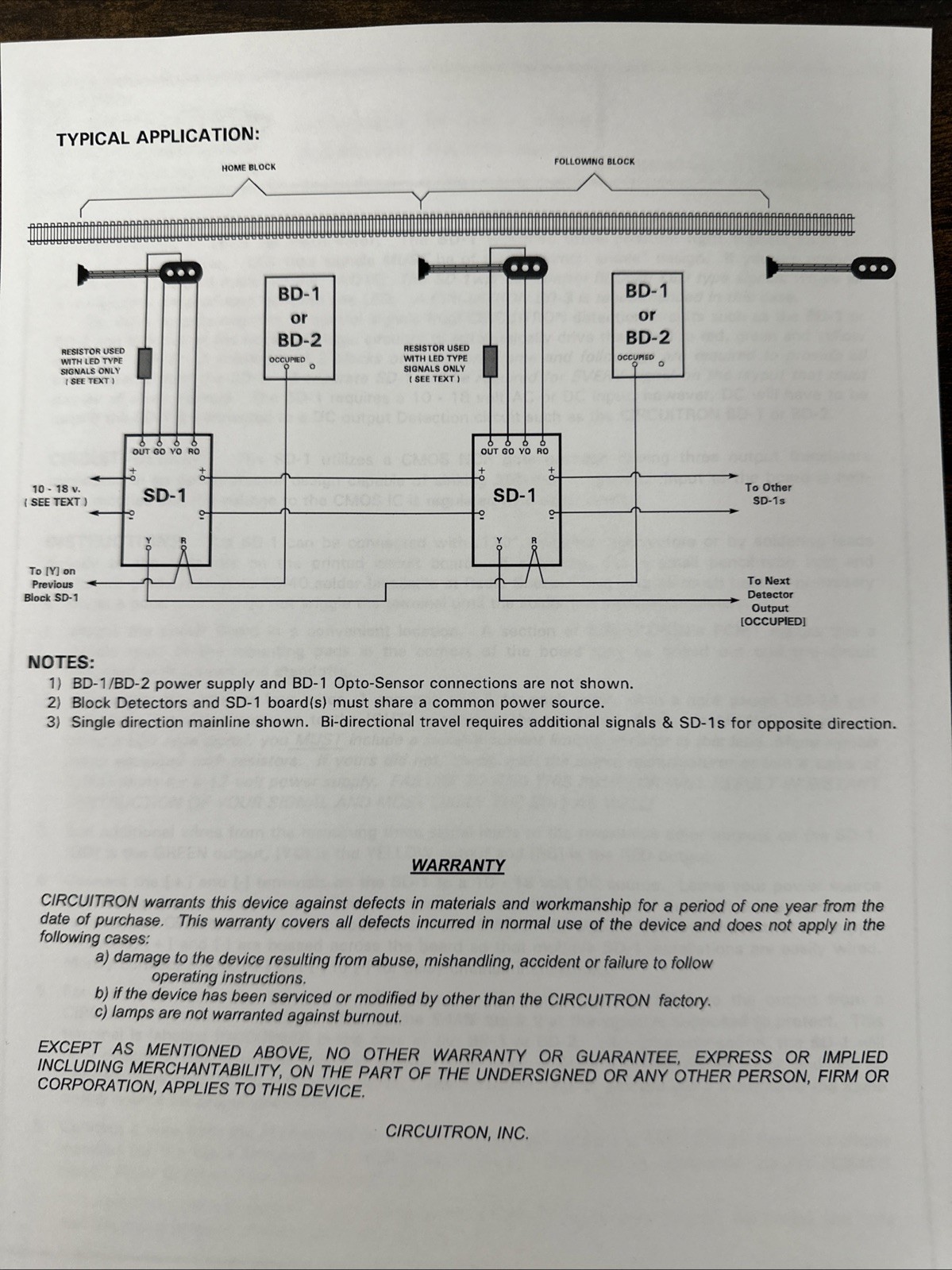 Circuitron Model SD-1 Signal Driver - 3 Color 800-5510 10-18 Volts DC NIP!