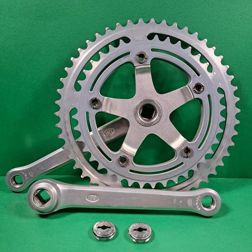 Raleigh Sakae Ringyo SR Chainset 170mm Crankset 50/40t Vintage Square Taper - Picture 2 of 12