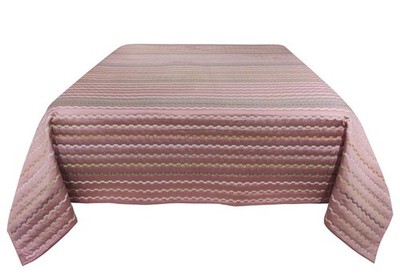 MISSONI DOPPELSTEPPDECKE 270X270 CM UND SATIN MÖBELKISSEN - LORENA