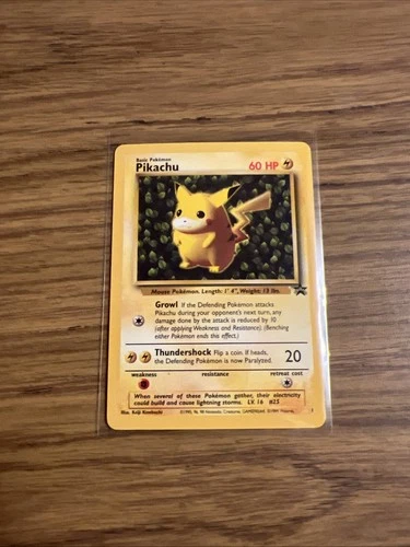 Pokemon Pikachu Promo #25 WOTC Black Star Vintage 1999 NM Clean Card