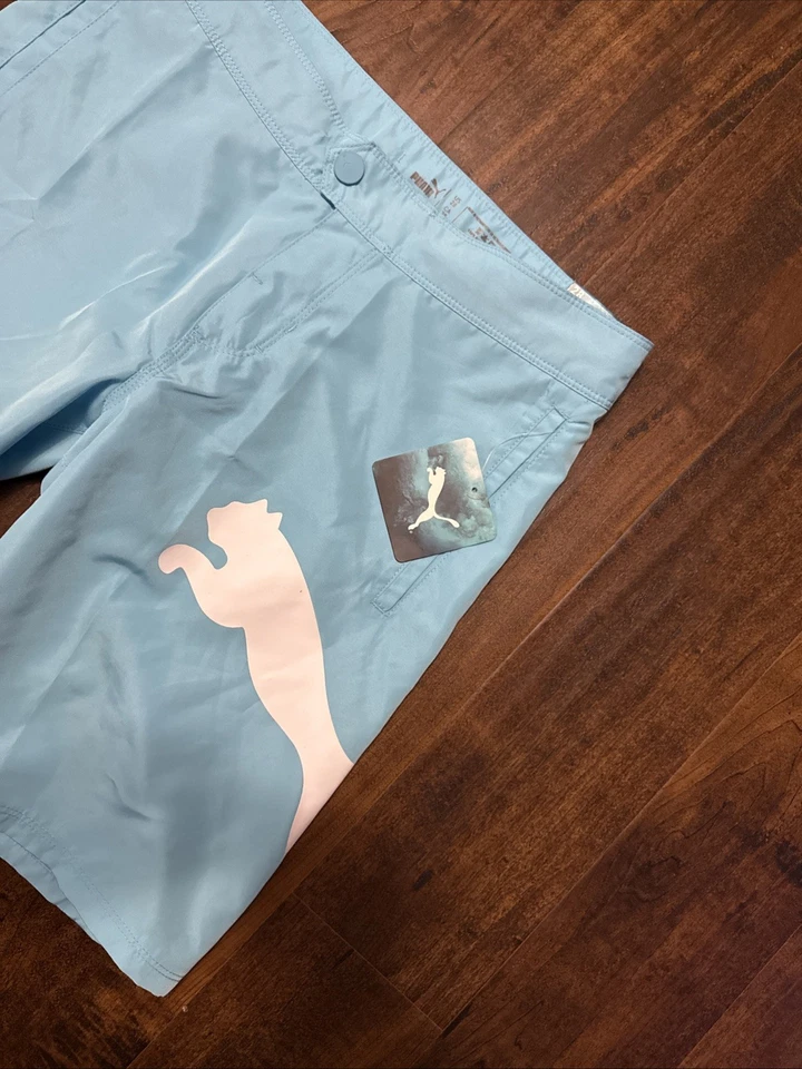 NUEVO CON ETIQUETAS Puma 20” Board Shorts Calce Regular Azul Cielo Bañador Hombre’s 28. A3 Foto 2 de 3